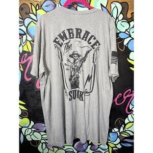 Nine Line Tee, “Embrace The Suck” Tee T-Shirt, Gray, XL